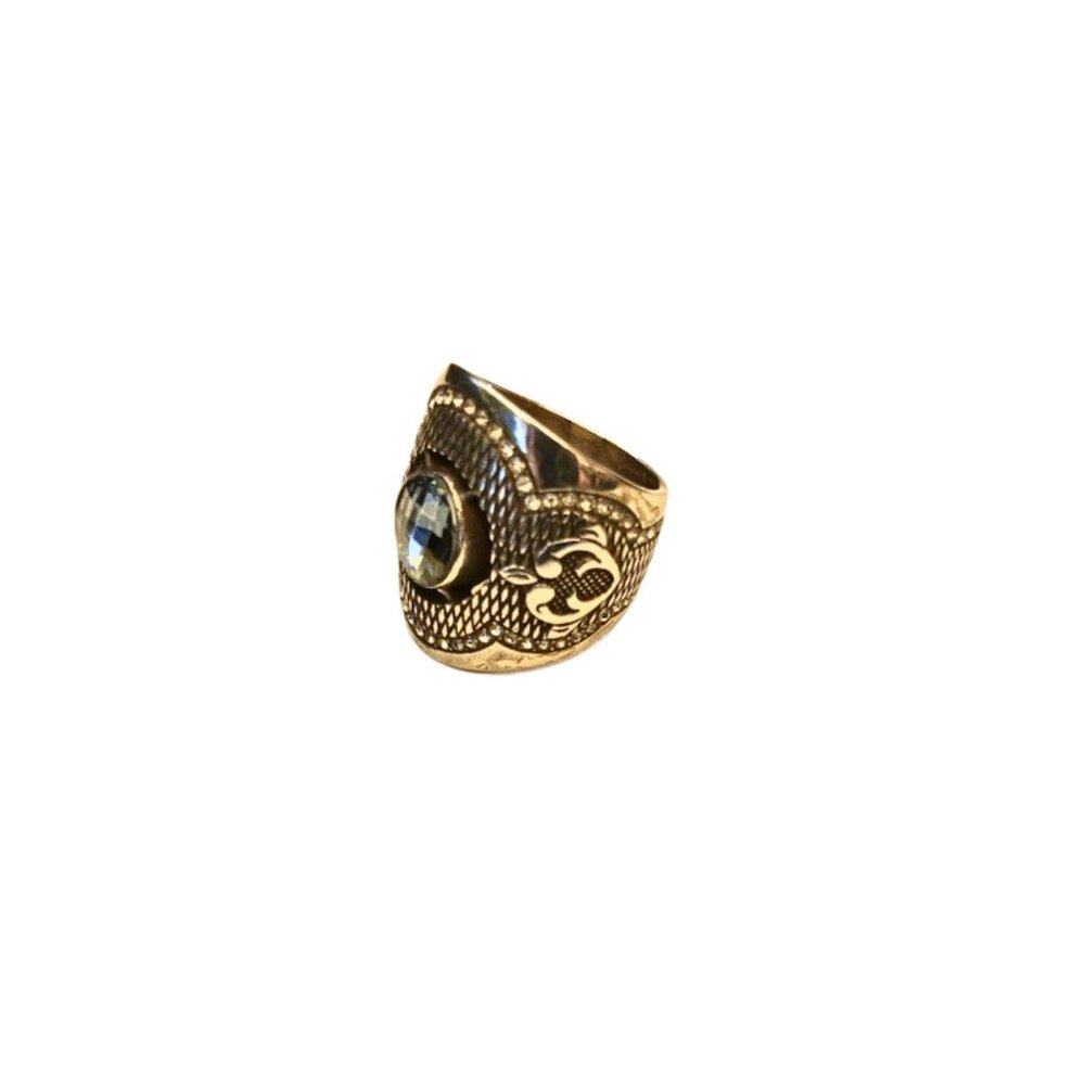 Brighton Love Padlock Cigar Band Ring Retired - Picture 7 of 10